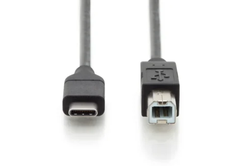 Digitus Connection Cable USB 2.0 HighSpeed Type USB C / B M / M, Power Delivery, black 1.8m - Image 2