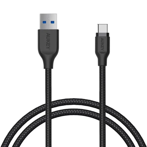 AUKEY CB-AC1 Black nylon quick cable Quick Charge | FCP | AFC | USB C-USB 3.1 | 1.2m | 5 Gbps - Image 4