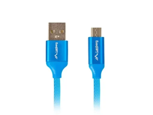 Lanberg Cable Premium microUSB BM - AM 2.0 1m blue QC 3.0 - Image 2