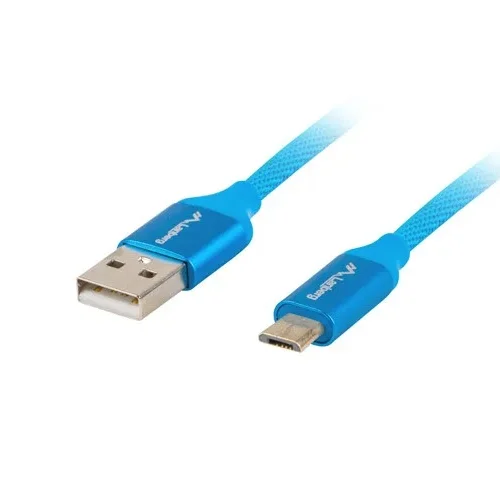Lanberg кабел Premium USB micro BM - AM 2.0 1.8m blue QC 3.0
