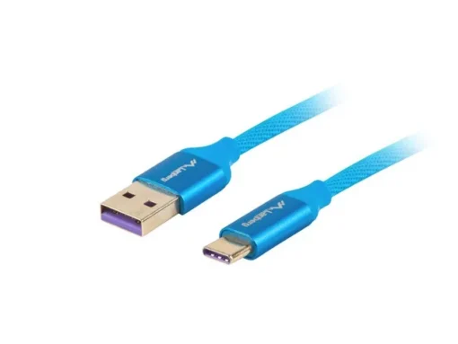 Lanberg Cable USB CM - AM 2.0 1m blue 5A full copper