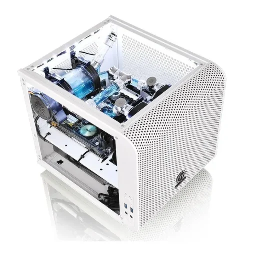 Thermaltake кутия за компютър Core V1 MiniITX Window - Snow Edition