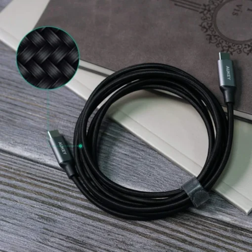 AUKEY CB-CD6 Ultrafast Braided uick Charge USB C - USB C 2m - Image 4