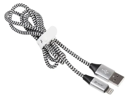 Tracer Cable USB 2.0 iPhone AM lightning 1,0m black-silver - Image 2