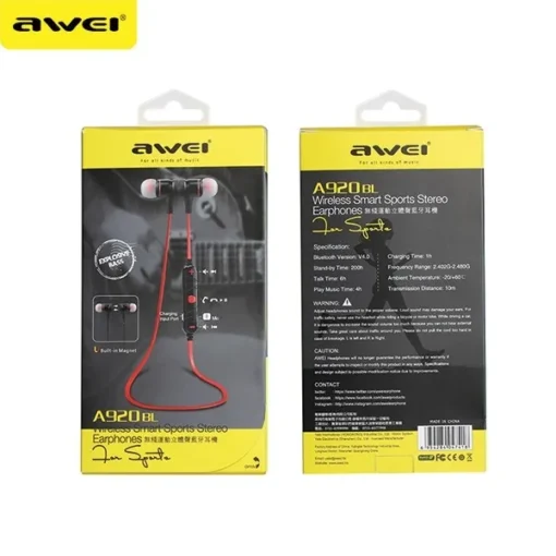 AWEI Stereo Bluetooth Headphones A920BL black - Image 5