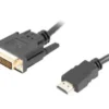 Lanberg Cable HDMI(M)-DVI-D(M) DUAL LINK 1.8 M black