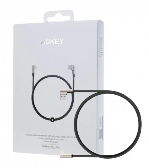 AUKEY CB-BAL6 Nylon 90° Cable Quick Charge USB-Lightning | 1.2m