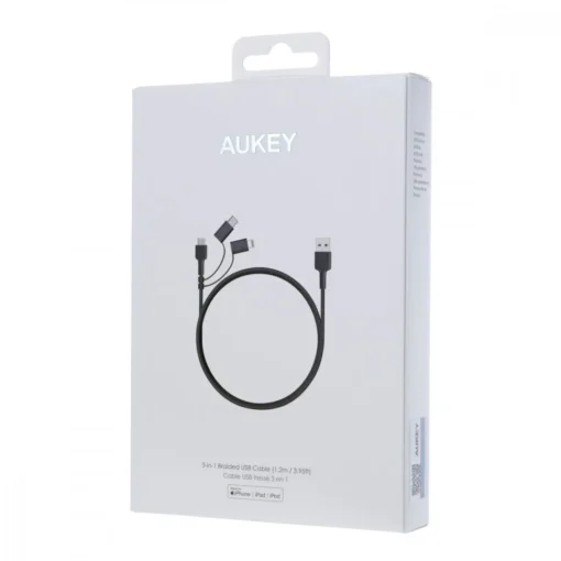 AUKEY CB-BAL5 3in1 fast Braided Quick Charge micro USB | USB C | Lightning | 1.2m - Image 5