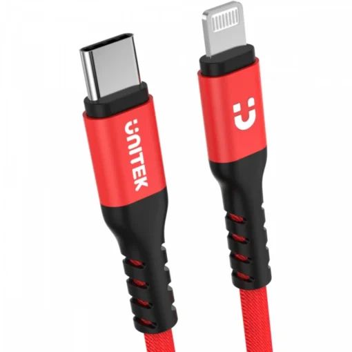 Unitek Cable USB-C - Lightning 1M, M/M, MFI; C14060RD - Image 2