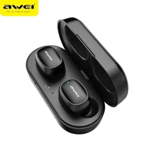 AWEI Stereo Bluetooth headphones 5.0 T13 TWS + dock station black