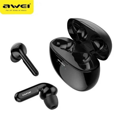 AWEI Bluetooth headphone s 5.0 T15 TWS + dock station black - Image 4