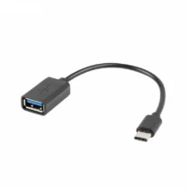 Lanberg Adapter USB C(M)-USB-A (F)2.0 0.15M OTG черен