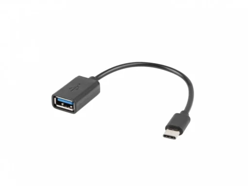 Lanberg Adapter USB C(M)-USB-A (F)2.0 0.15M OTG черен