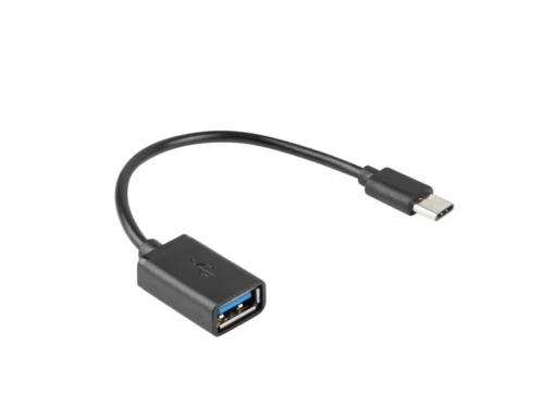 Lanberg Adapter USB C(M)-USB-A (F)2.0 0.15M OTG черен - Image 2