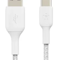 Belkin Braided USB-C USB-A 3m White