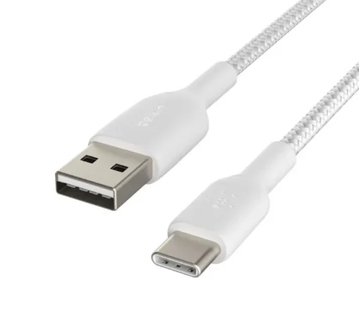 Belkin Braided USB-C USB-A 3m White - Image 3