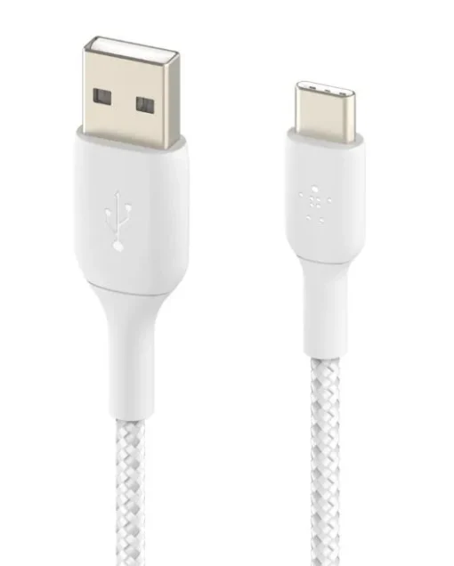 Belkin Braided USB-C USB-A 3m White - Image 5