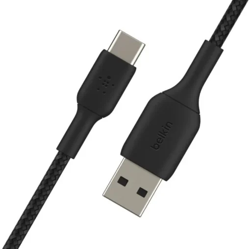 Belkin Braided USB-C USB-A 3m Black - Image 2