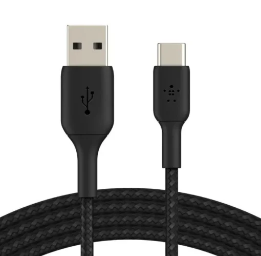 Belkin Braided USB-C USB-A 3m Black - Image 4