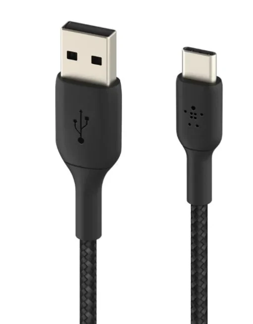 Belkin Braided USB-C USB-A 3m Black - Image 5