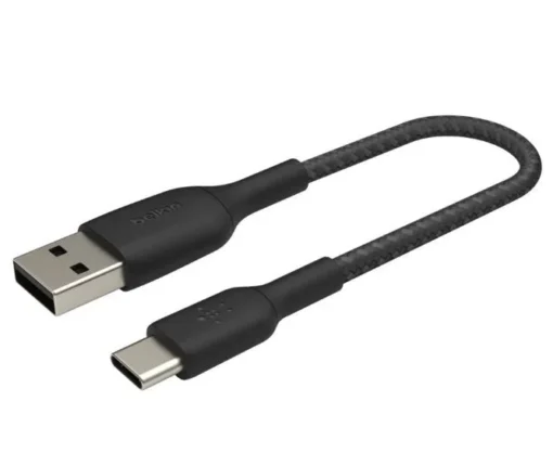 Belkin Cable braided USB-C USB-A 15cm Black - Image 5