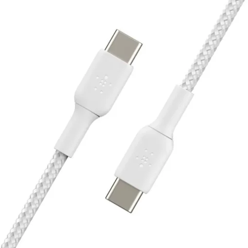 Belkin Cable Braided USB-C USB-C 1m White - Image 3