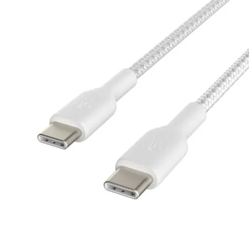 Belkin Cable Braided USB-C USB-C 1m White - Image 4