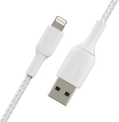 Belkin Cable Braided USB-Lightning 1m White - Image 3