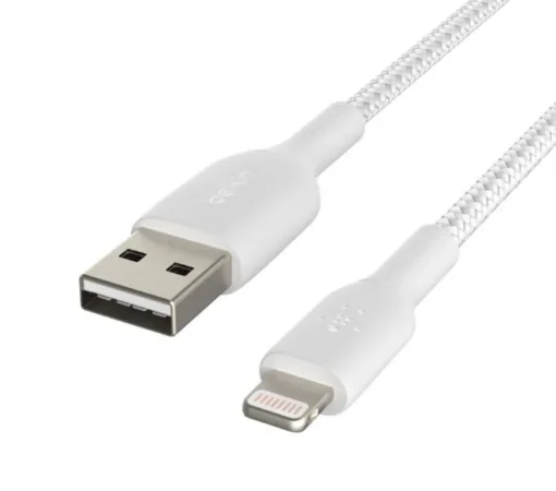 Belkin Cable Braided USB-Lightning 1m White - Image 4