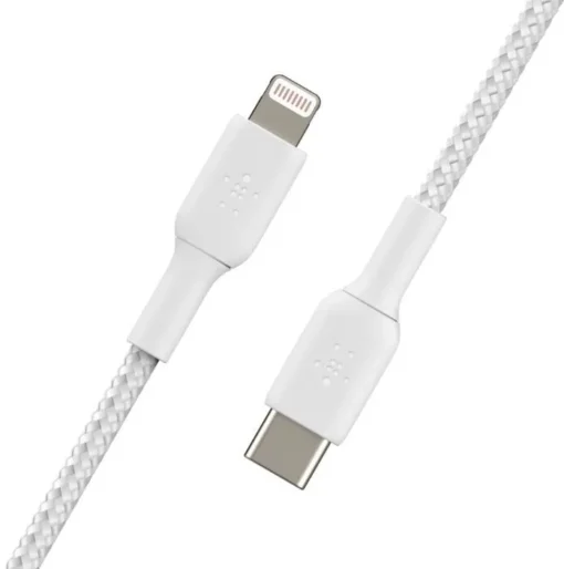 Belkin Cable Braided usb-c lgihtnint 1m white - Image 3