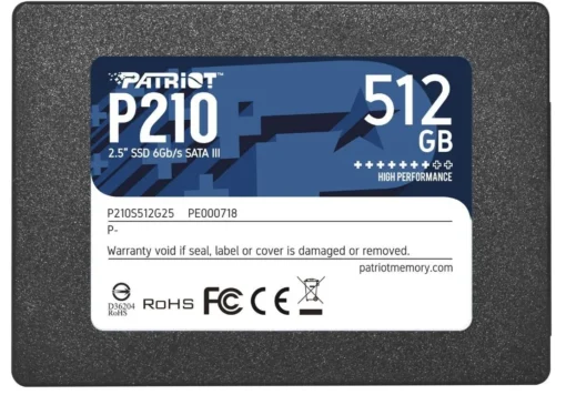 Patriot SSD диск 512GB P210 520/430 MB/s SATA III 2.5