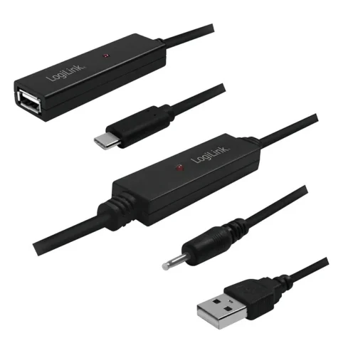 LogiLink USB-C 2.0 active repeater cable, 40m - Image 2