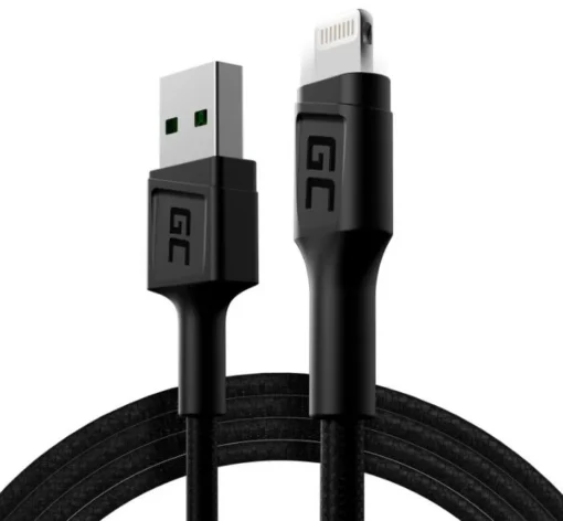 Green Cell Cable Ray USB-Lightning 120cm LED backlight