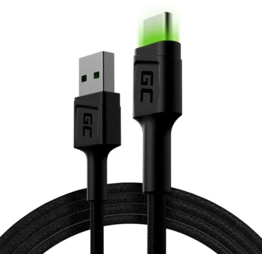 Green Cell Cable GCRay USB - USB-C 120cm LED backlight