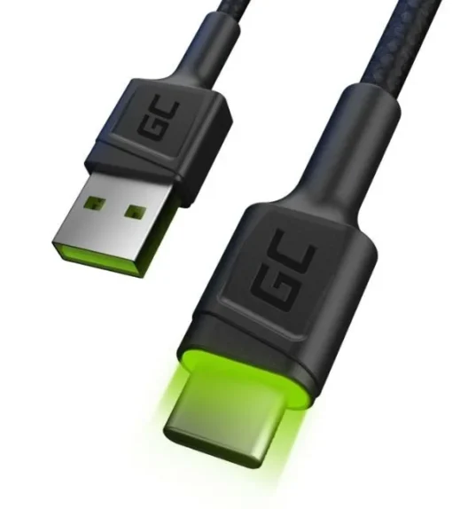 Green Cell Cable GCRay USB - USB-C 120cm, LED backlight - Image 2