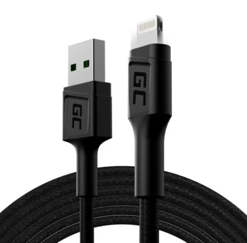 Green Cell Cable Ray USB-Lightning 200cm LED backlight