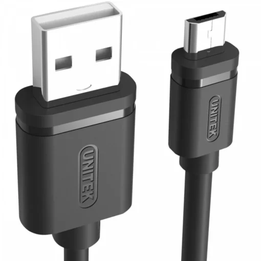 Unitek USB - microUSB CABLE 2.0 1,5M, M/M; Y-C434GBK - Image 3