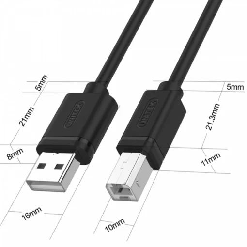 Unitek USB 2.0 CABLE AM-BM, 3M; Y-C420GBK - Image 4