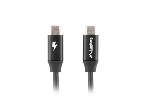 Lanberg Cable USB-C M/M 2.0 1.8m CA-CMCM-40CU-0018-B Black - Image 3