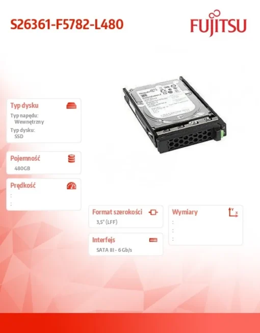 Fujitsu SSD SATA 6G 480GB RI S26361-F5782-L480 - Image 2