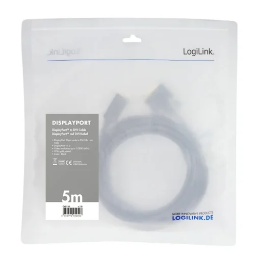 LogiLink DisplayPort to DVI cable , black, 5m - Image 3