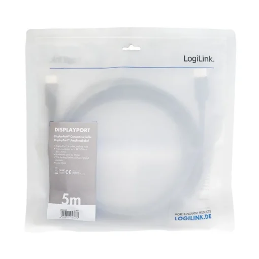 LogiLink DisplayPort 1.4 cable black, 5m - Image 5