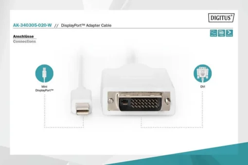 Digitus Cable DisplayPort 1.1a mini DP-DVI tyPA MM 2.0m - Image 3