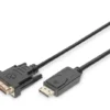 Digitus DisplayPort cable with snap 1080p 60Hz FHD Type DP / DVI-D (24 + 1) M / M 2m