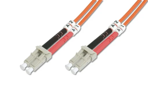 Digitus Patch cord światłowodowy FO LC/LC dplx MM 50/125 OM2 LSOH 1m pomarańczowy