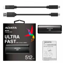 Adata външен SSD SE760 512G USB3.2-A/C Black