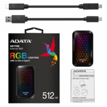 Adata външен SSD SE770 512GB USB3.2-A/C RGB