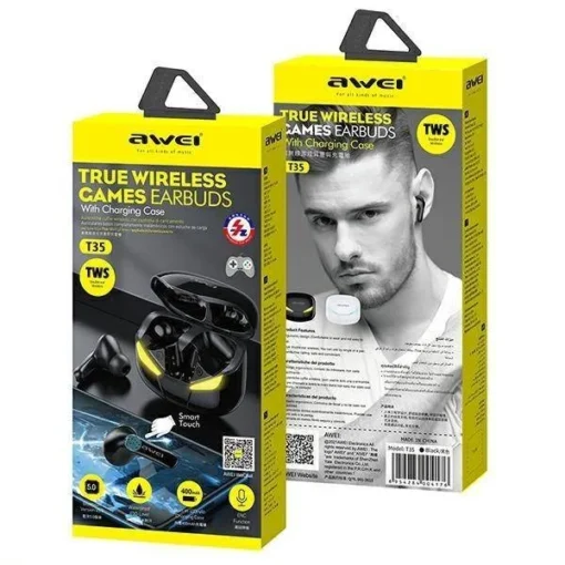 AWEI Headphones Bluetooth 5.0 T35 TWS Black - Image 2