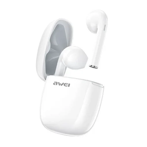 AWEI Earphones Bluetooth T28 TWS+docking White - Image 2