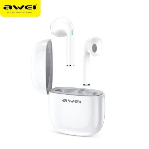 AWEI Earphones Bluetooth T28 TWS+docking White - Image 3